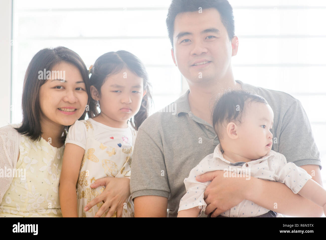 Asian Chinese family portrait Stock Photo