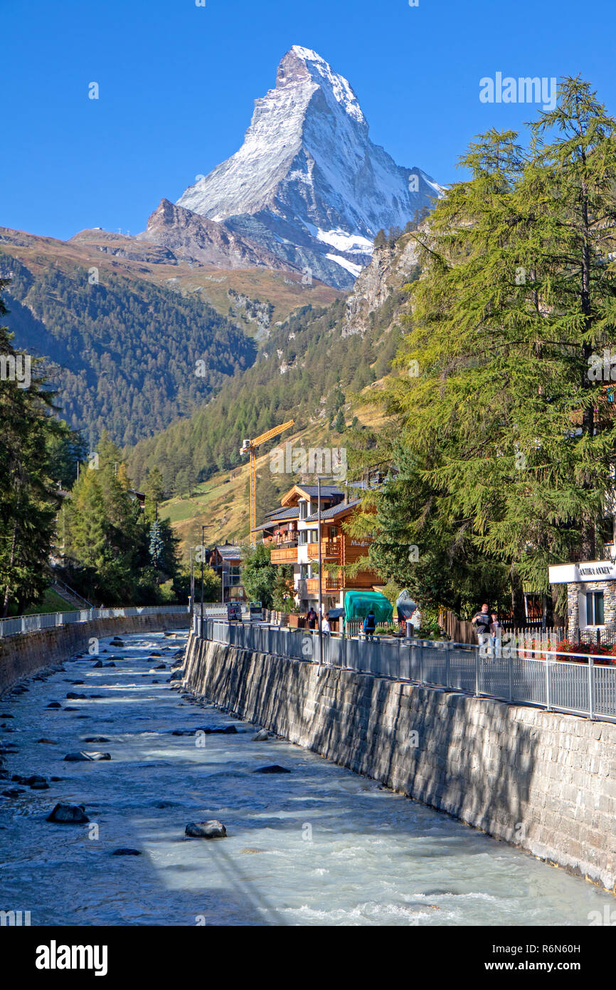 Zermatt and the Matterhorn Stock Photo - Alamy
