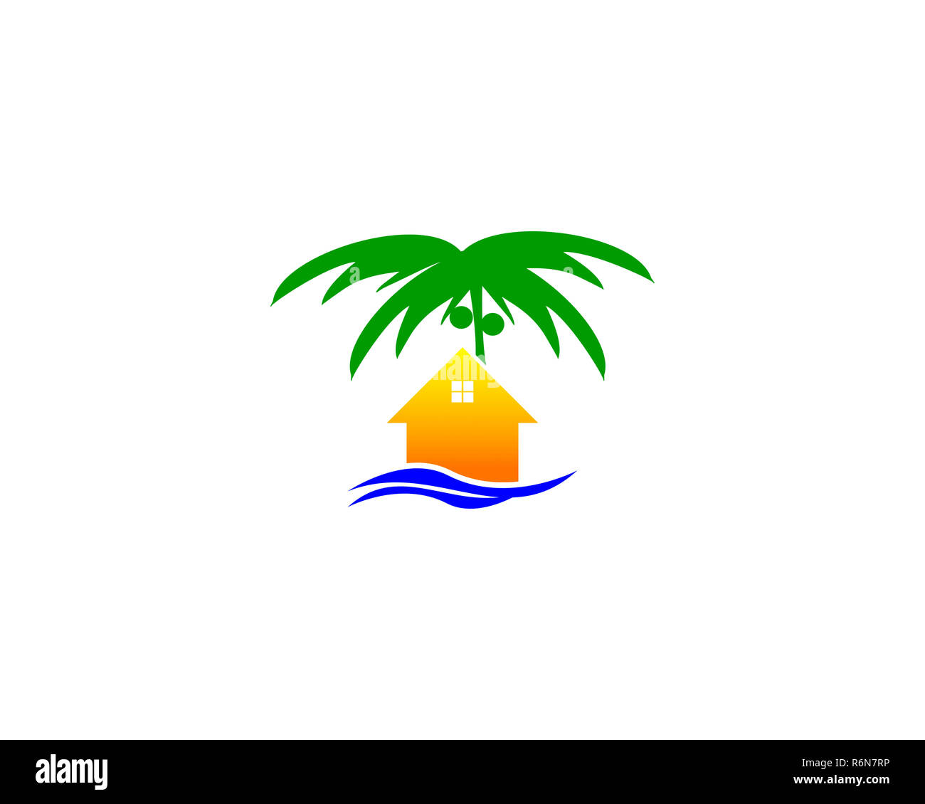 beach house logo Stock Photo Alamy