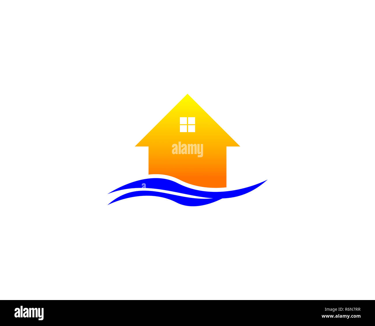 beach house logo Stock Photo Alamy
