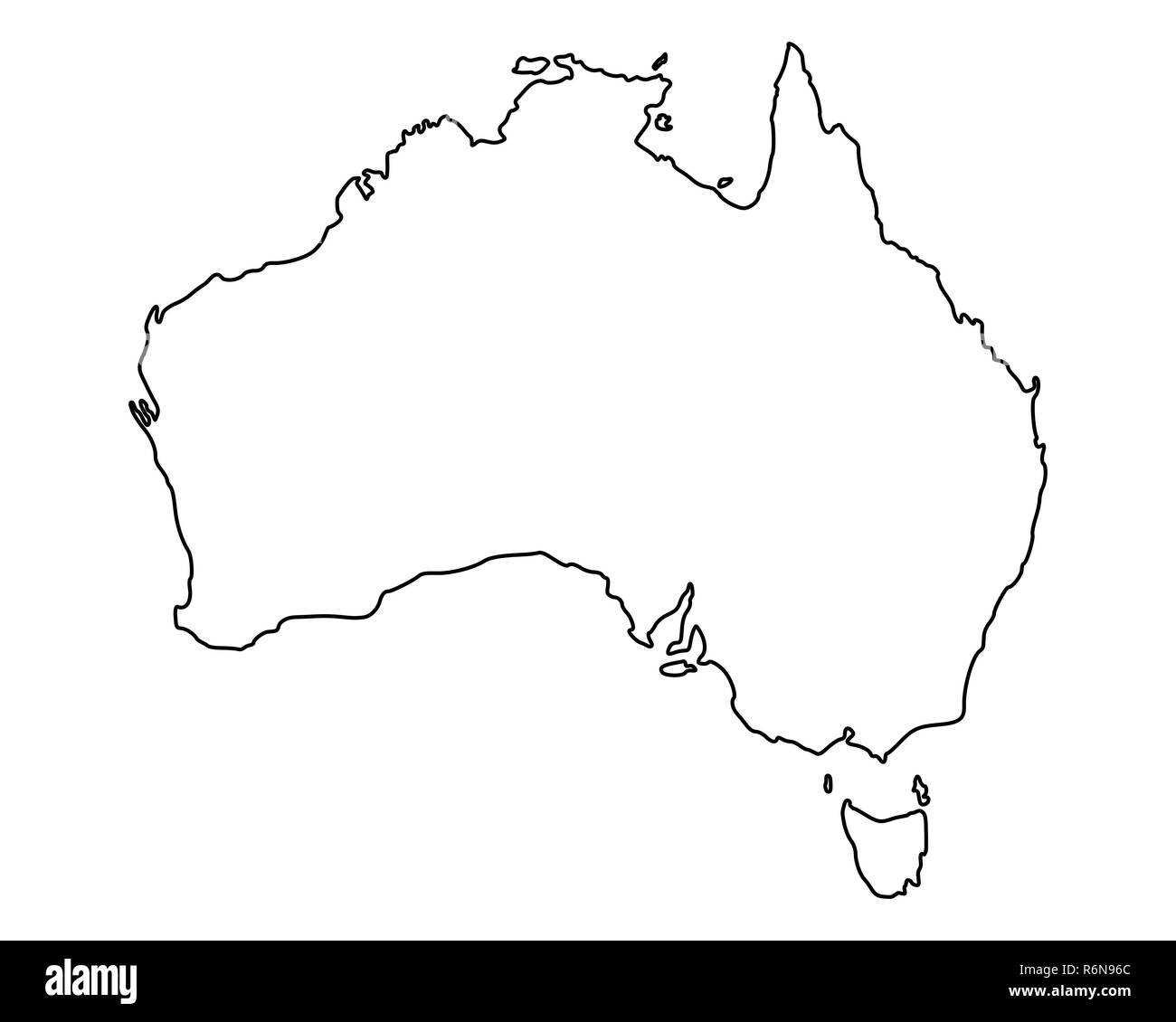Map of australia Black and White Stock Photos & Images - Alamy