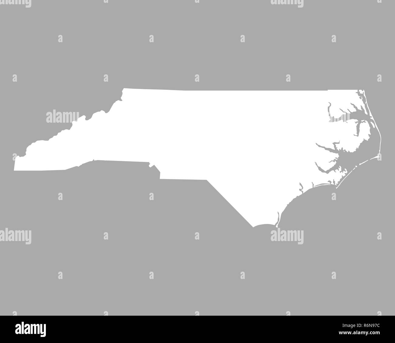 Map Of North Carolina Stock Photo Alamy