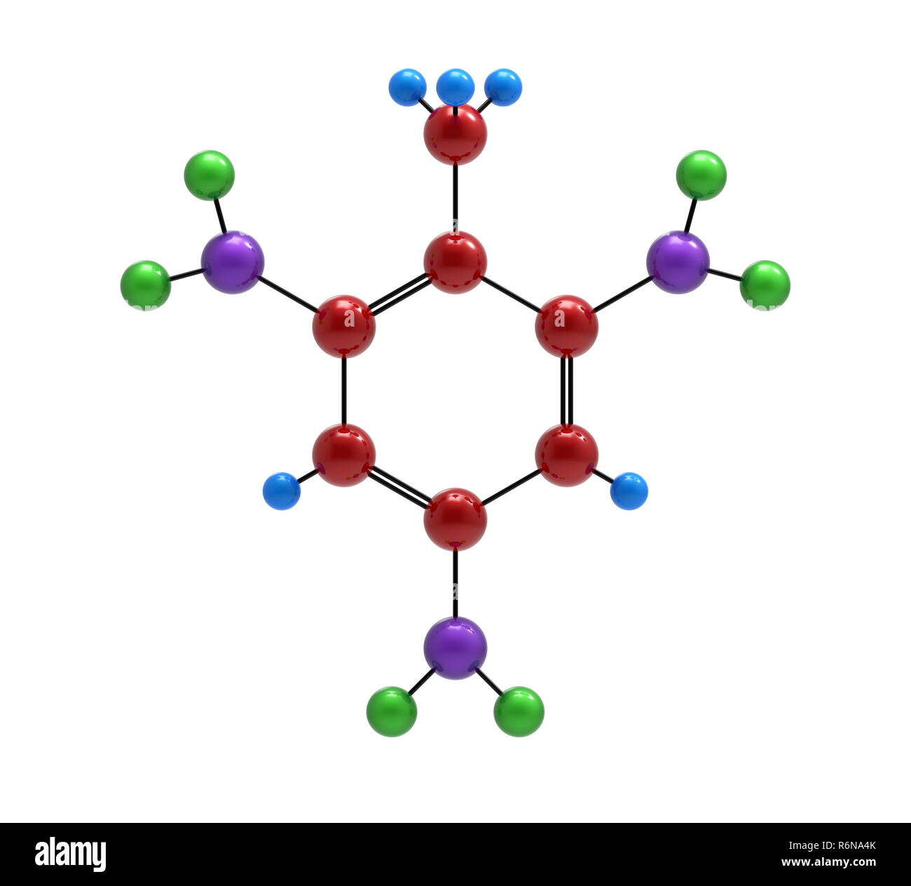 Molecule of trinitrotoluene Stock Photo