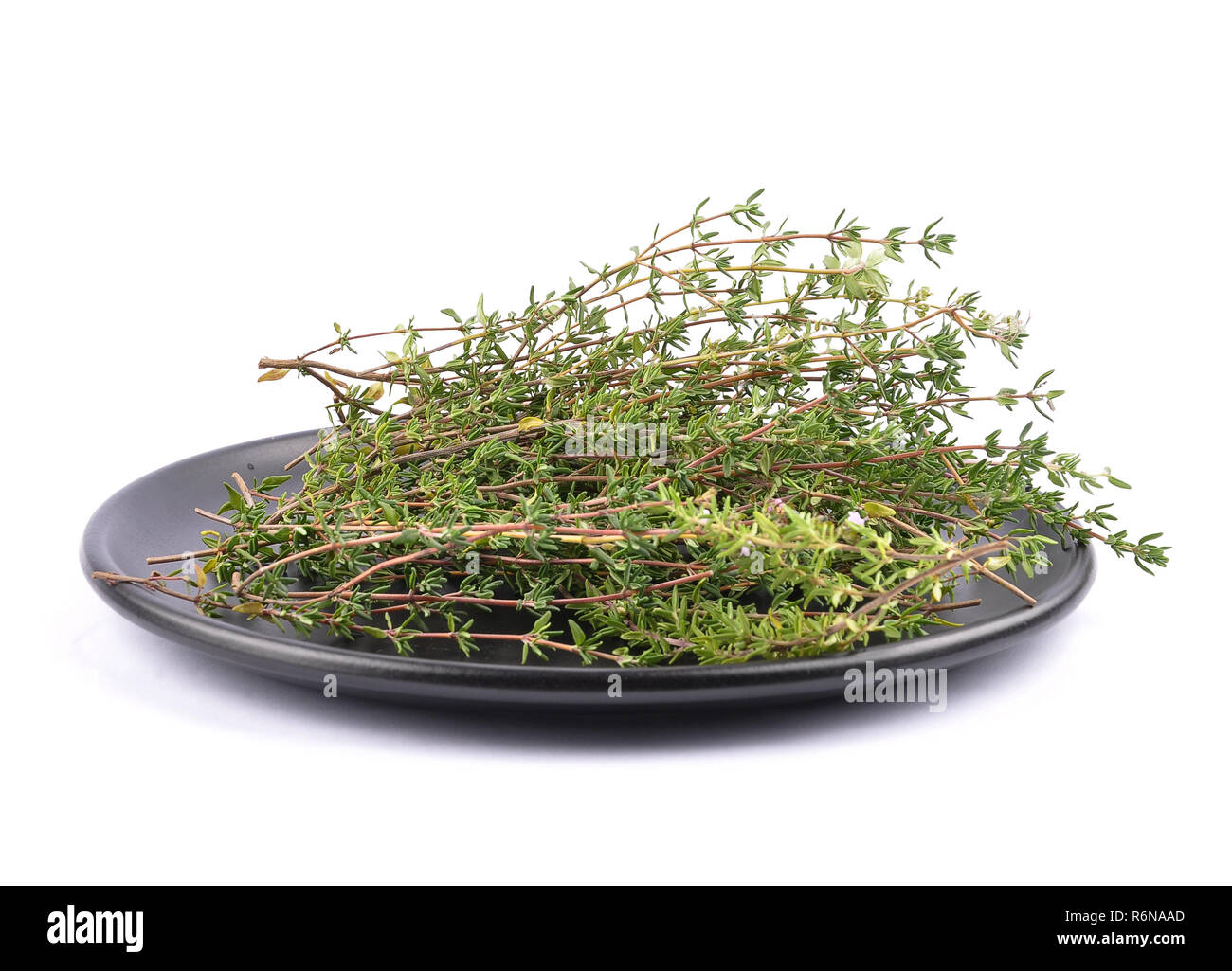 thyme on dish Stock Photo Alamy