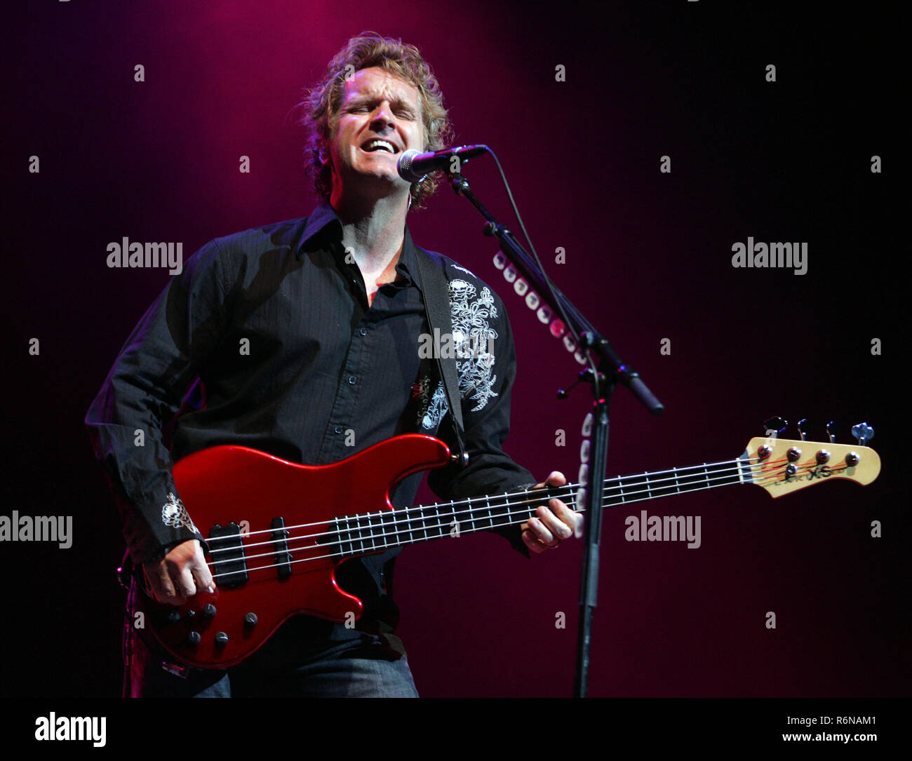 Jason Scheff with Chicago performs in concert at the Seminole Hard Rock Hotel and Casino in Hollywood, Florida on April 7, 2009. Stock Photo