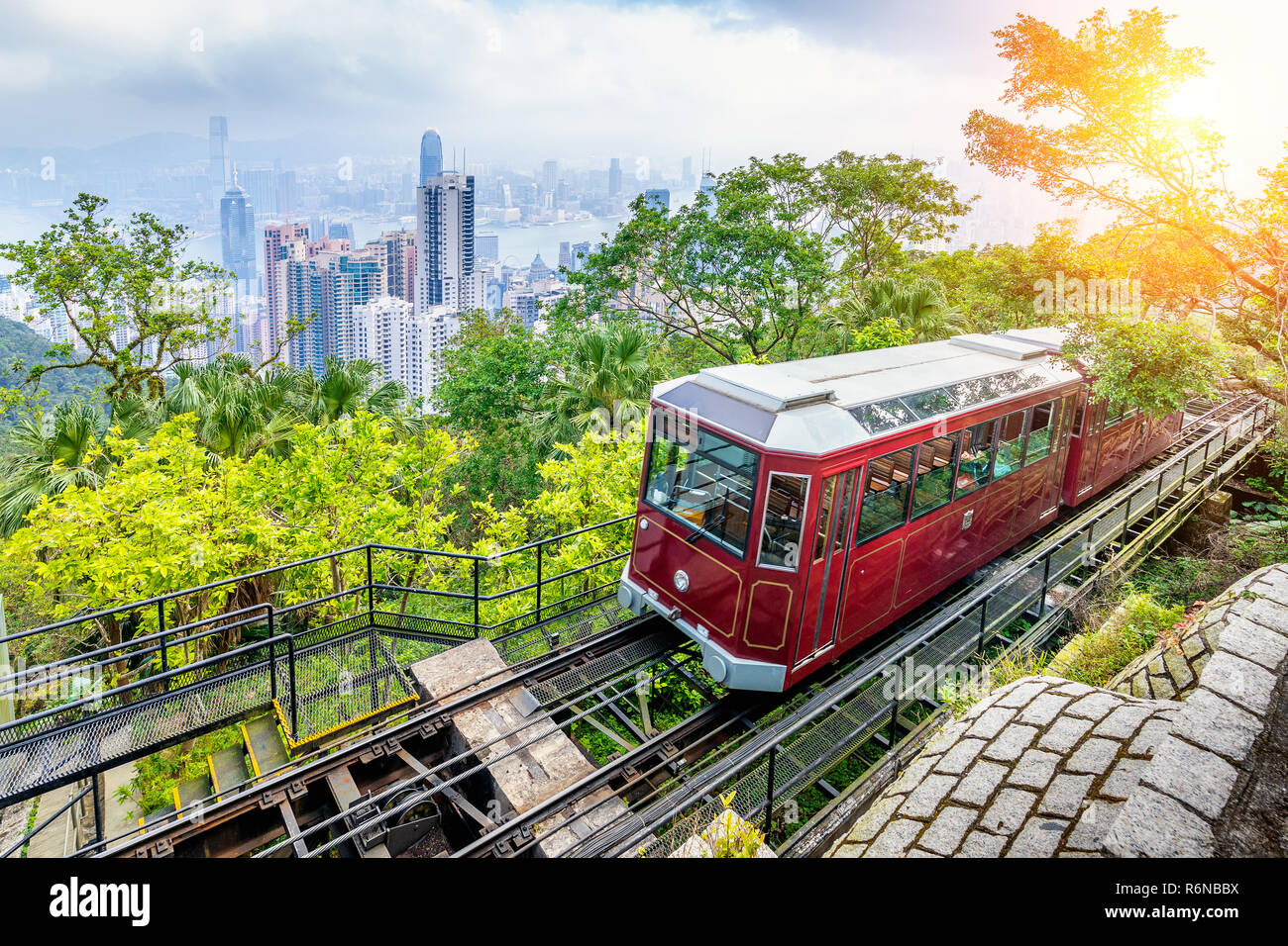 Victoria peak tram hi-res stock photography and images - Alamy