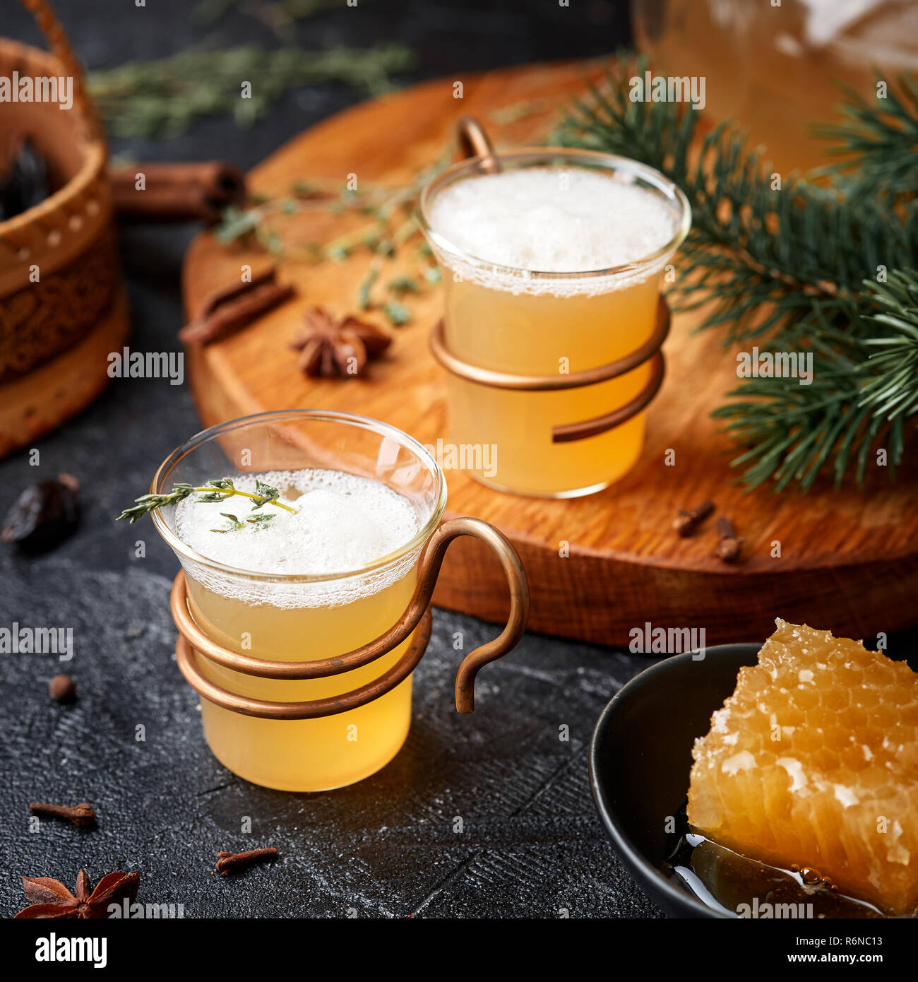 Sbiten. Hot honey drink with herbes and spices. Russian tradition Stock Photo Alamy