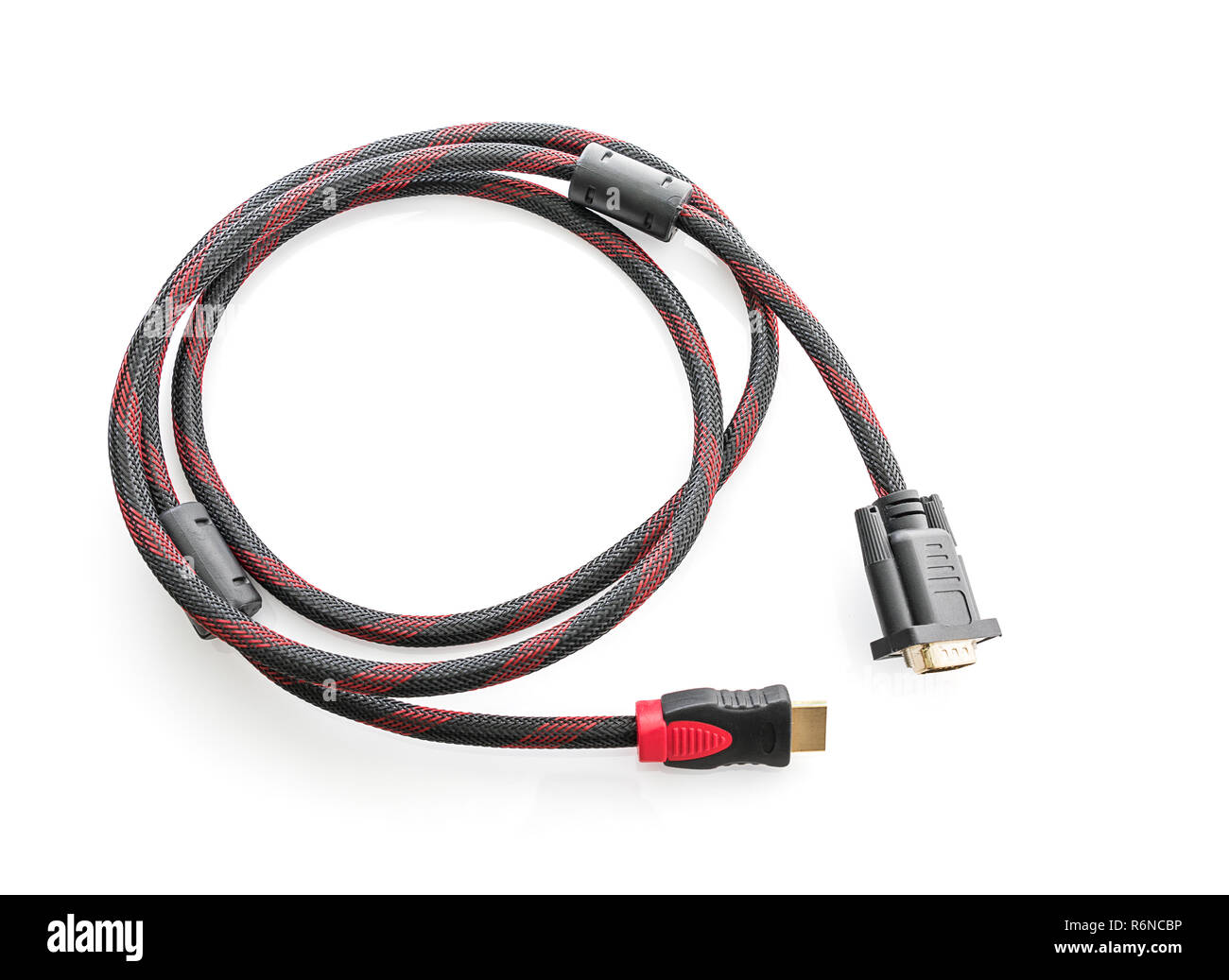 HDMI and VGA cable connector on white Stock Photo Alamy