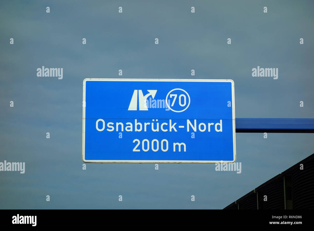 Â highway sign osnabrÃ¼ck-nord Stock Photo