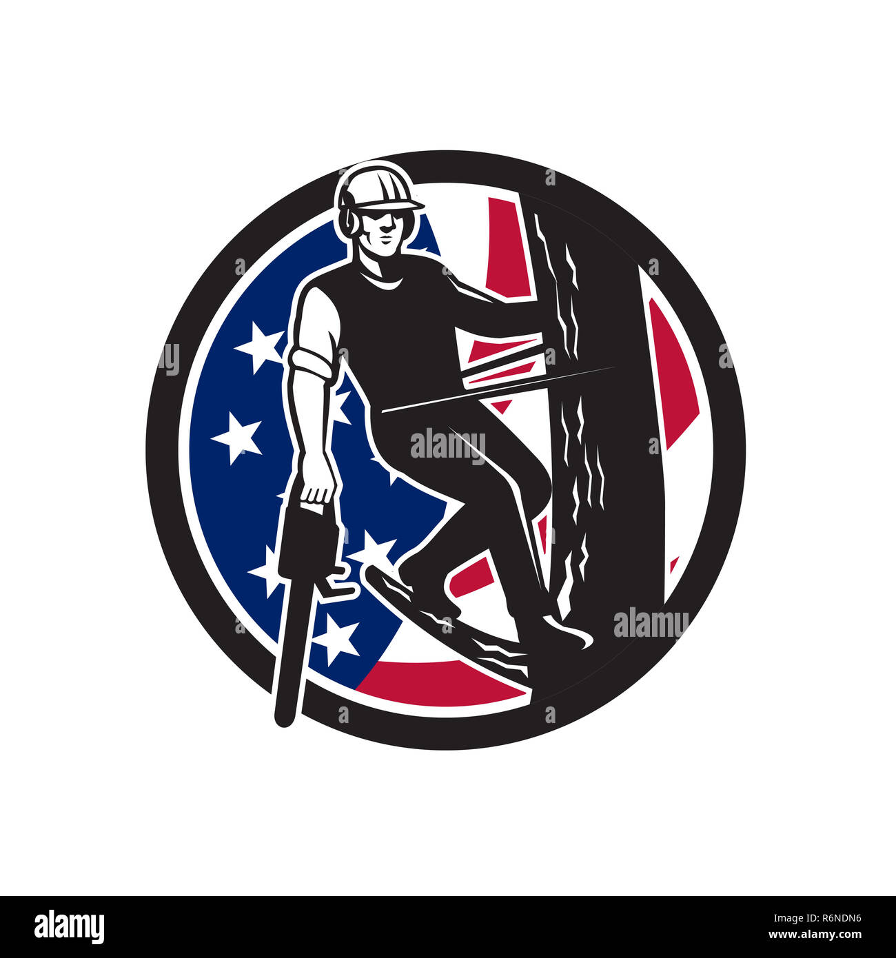 American Tree Surgeon USA Flag Icon Stock Photo - Alamy