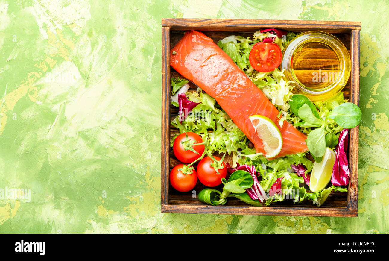 Delicious salmon fillet Stock Photo - Alamy