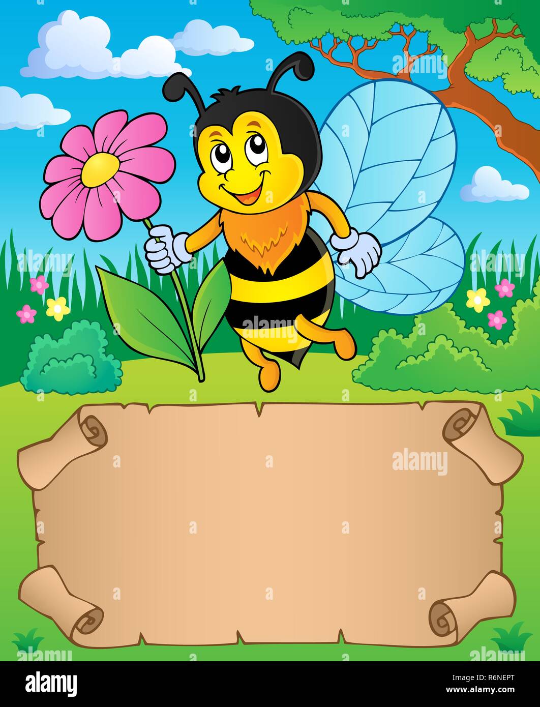 Bee parchment hi-res stock photography and images - Alamy
