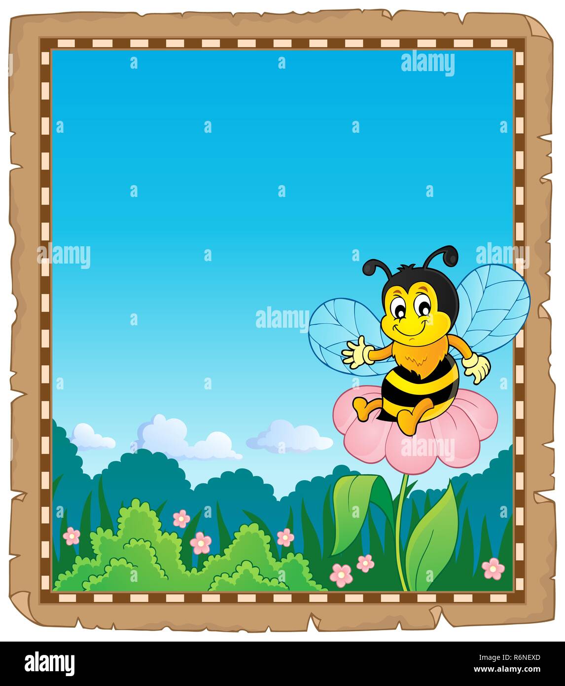 Bee parchment hi-res stock photography and images - Alamy