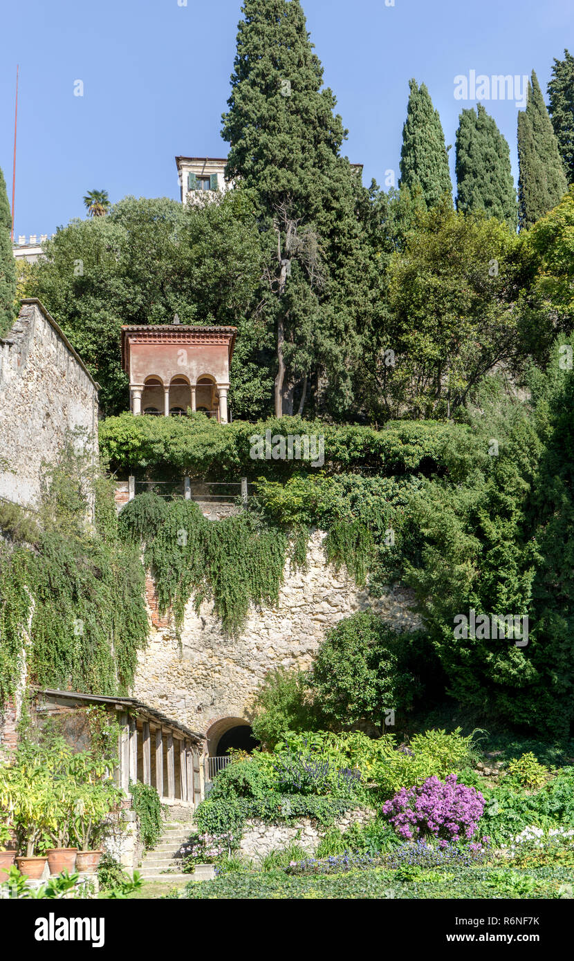 View of a beautiful garden in Verona in Italy Stock Photo Alamy
