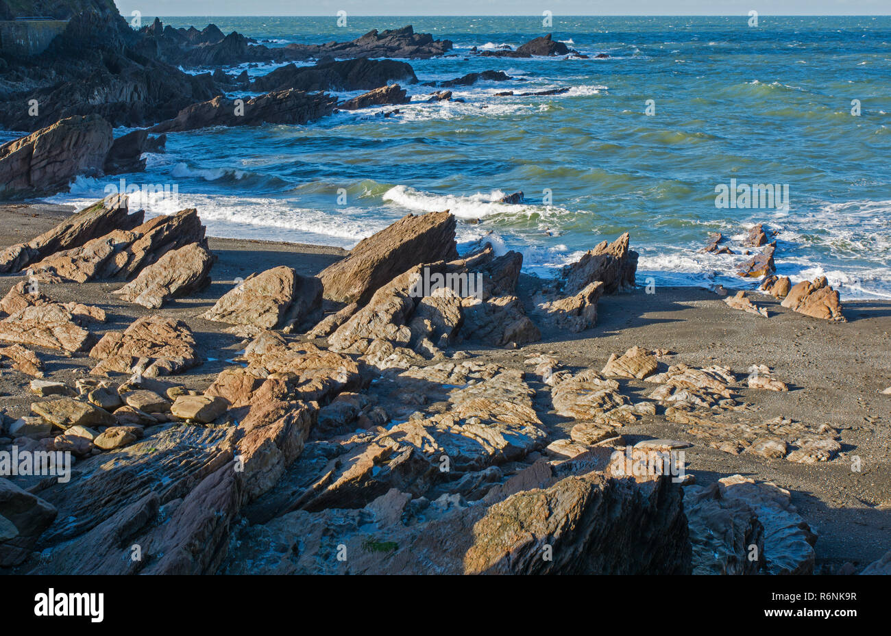 Beach and rocks at Ilfracombe, Devon, England Stock Photo - Alamy