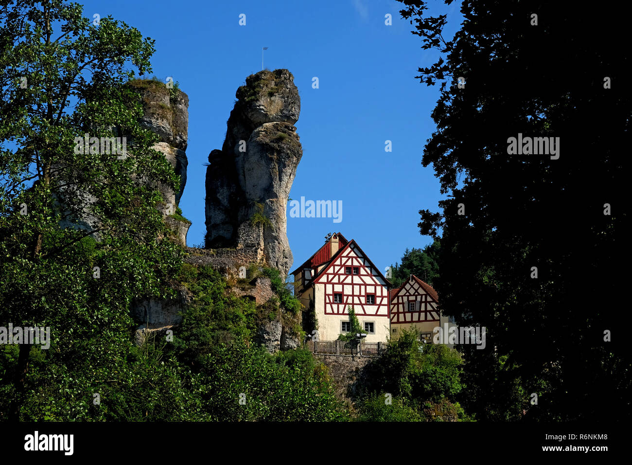 tÃ¼chersfeld with tower rocks,bavaria,germany Stock Photo