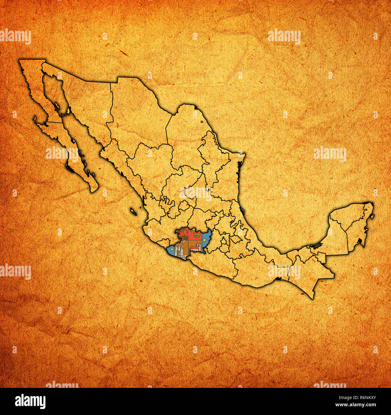 Michoacan map hires stock photography and images Alamy
