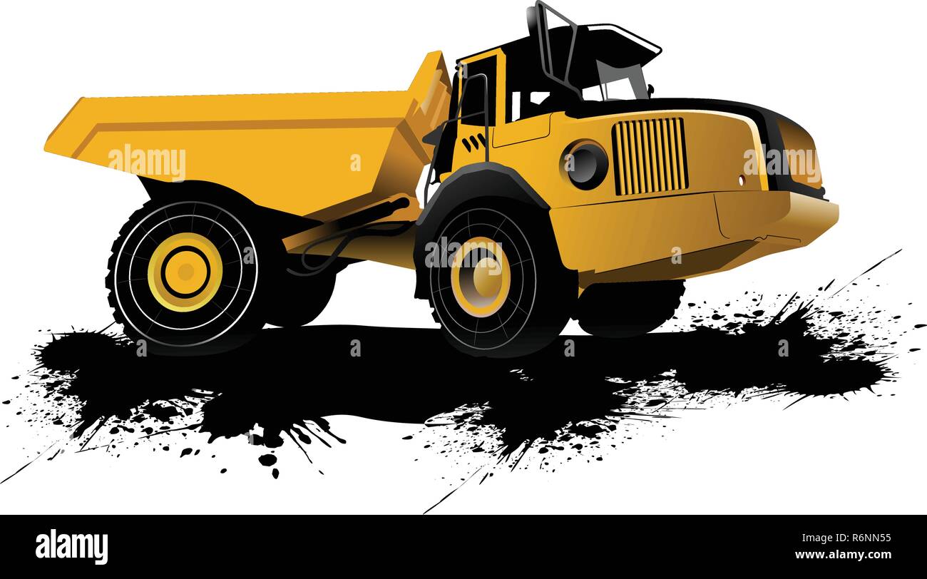 Isolated dump truck. Vector bllustration Stock Vector Image & Art - Alamy