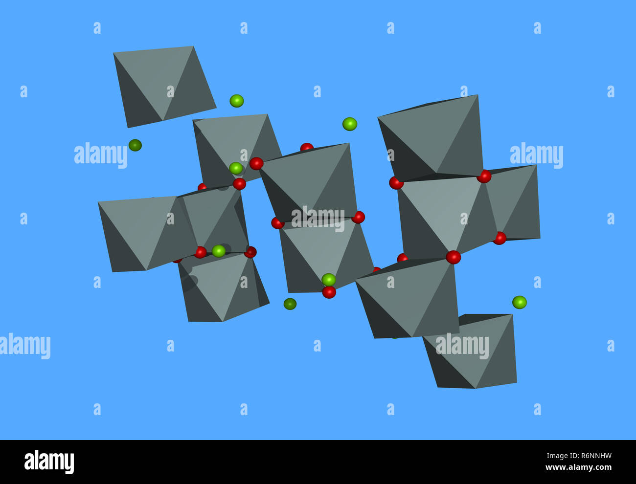 magnesium silicate molecular model Stock Photo