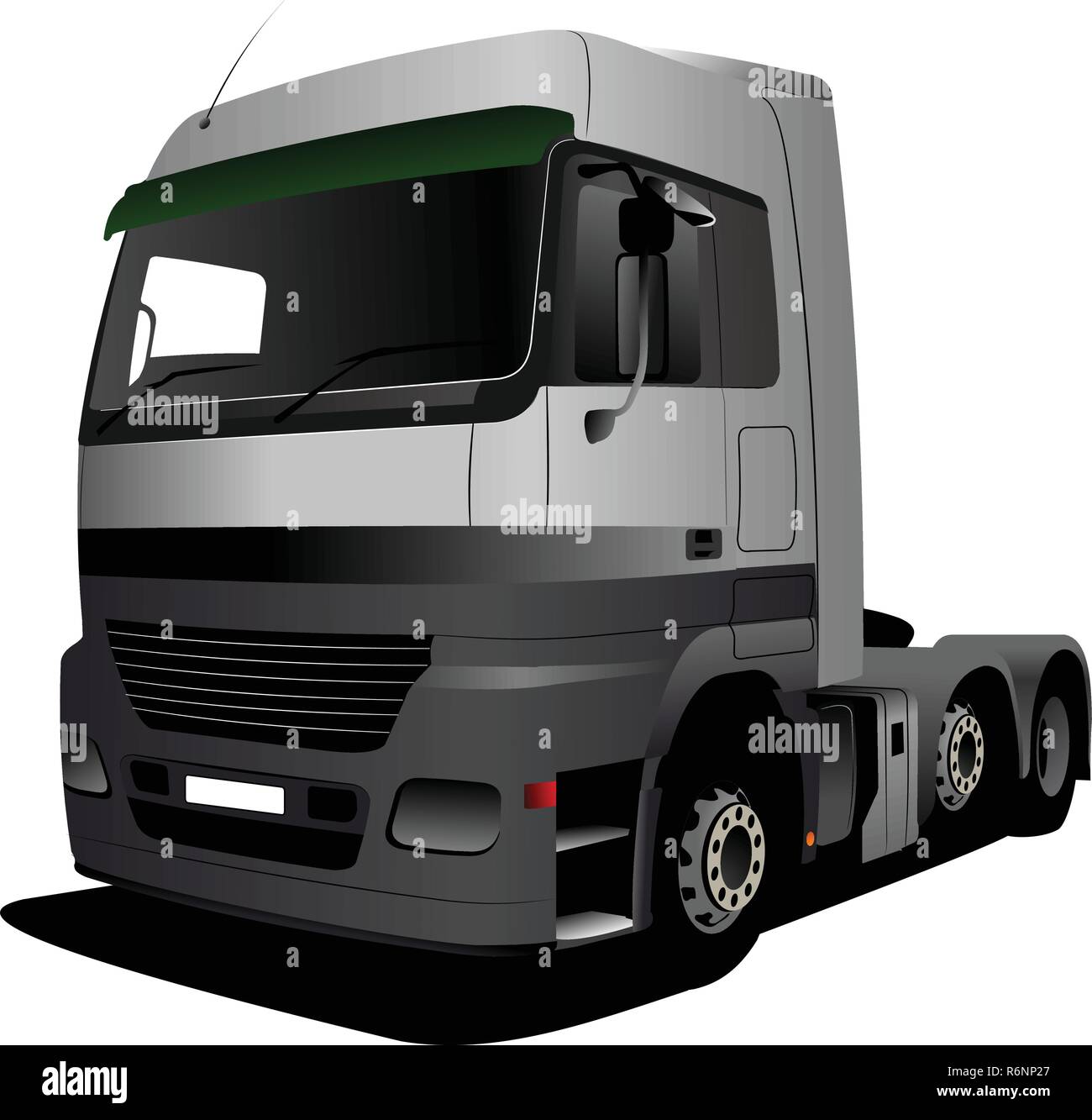 Vector illustration of green truck Stock Vector Image & Art - Alamy