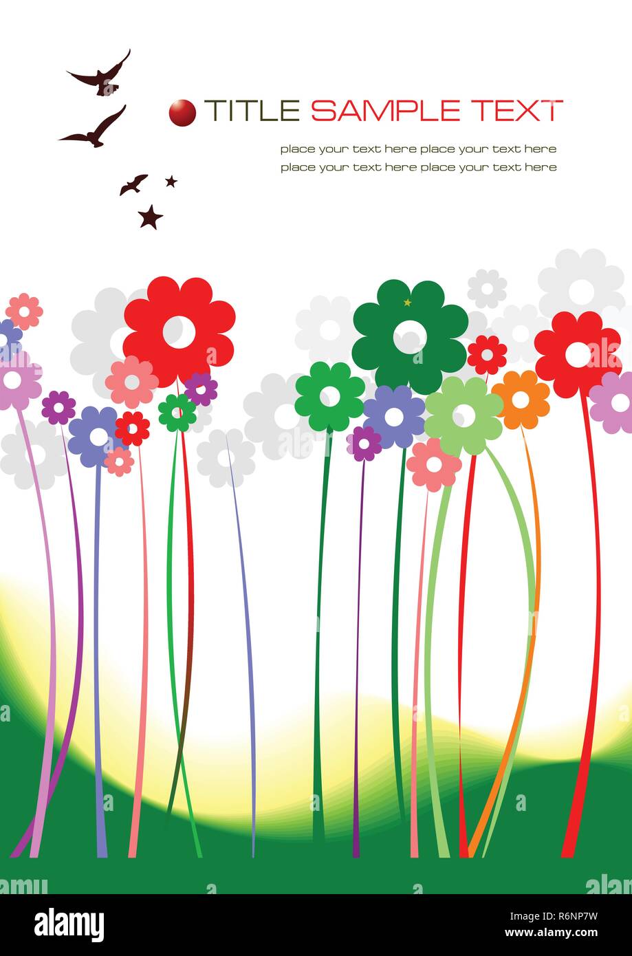 Abstract flowers forest. Vector illustration Stock Vector Image & Art ...
