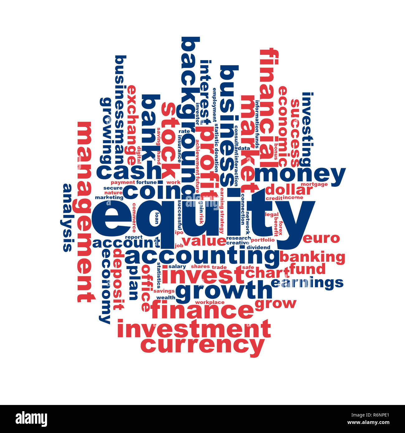Equity word cloud Stock Photo - Alamy