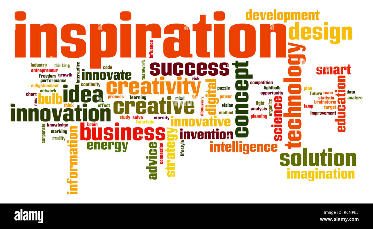 Inspiration word cloud Stock Photo - Alamy