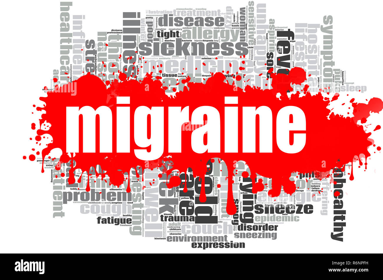 Migraine word cloud design Stock Photo Alamy