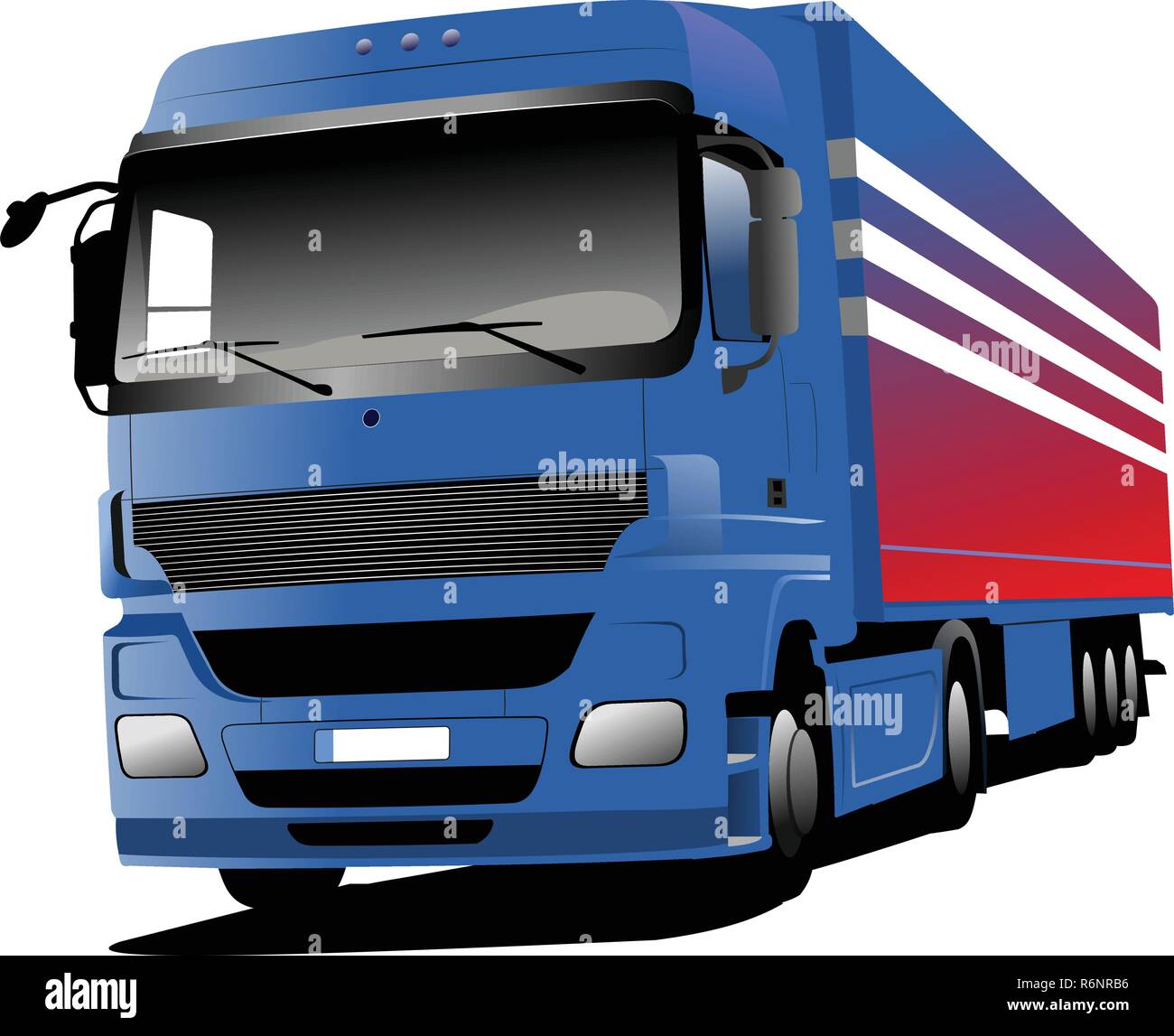 Vector illustration of blue truck Stock Vector Image & Art - Alamy