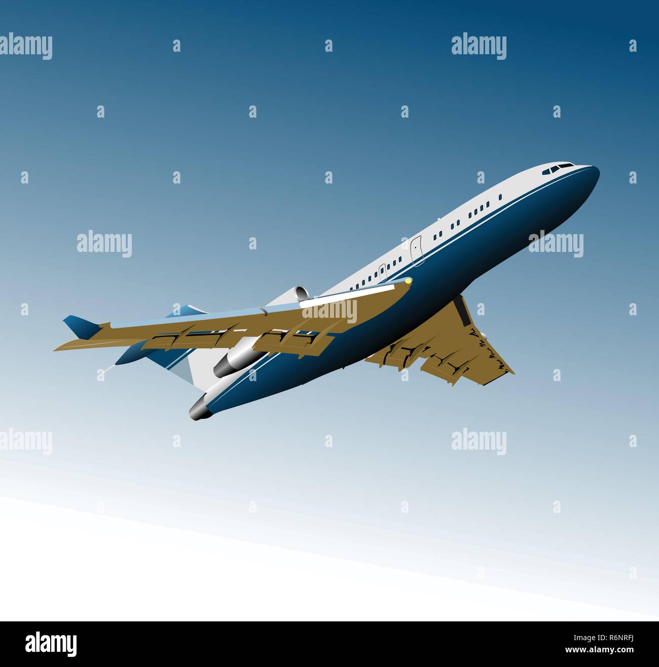 Airplane on the airfield. Vector illustration Stock Vector Image & Art ...