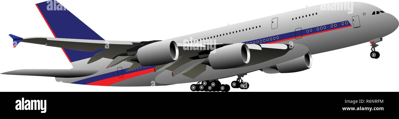 Airplane taking off. Vector illustration Stock Vector Image & Art - Alamy