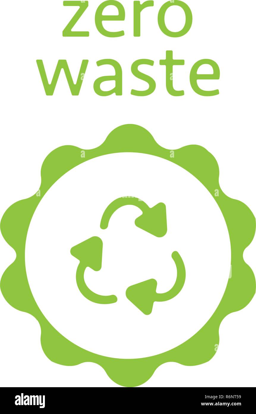 Zero waste, recycling sign. Icon. Modern vector illustration Stock Vector