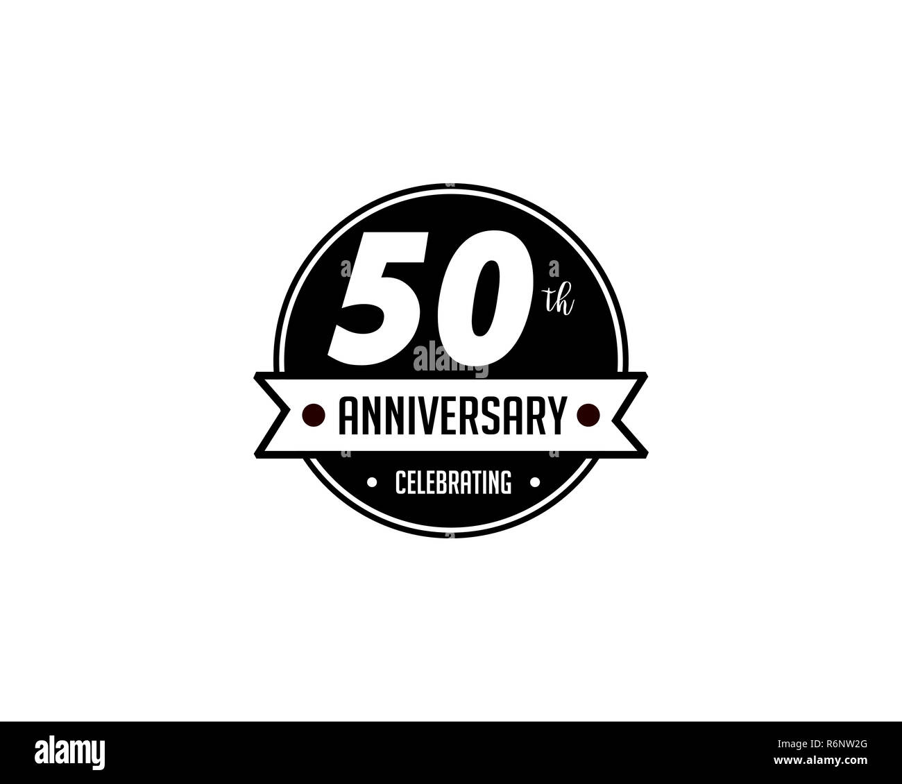 fifty year anniversary badge Stock Photo Alamy