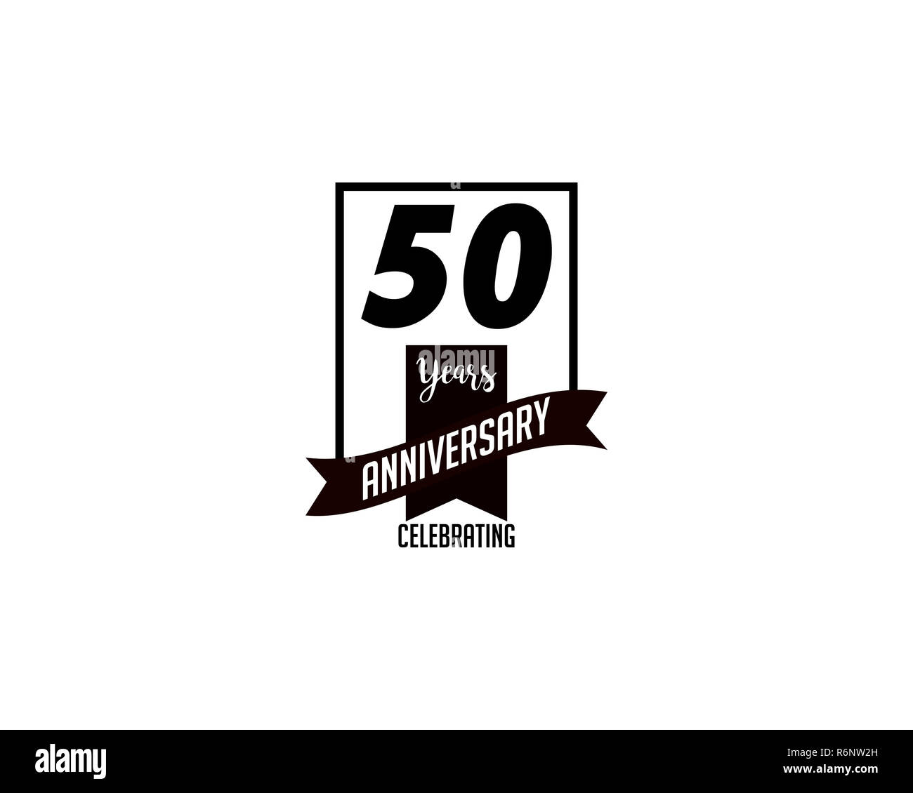 fifty year anniversary badge Stock Photo Alamy