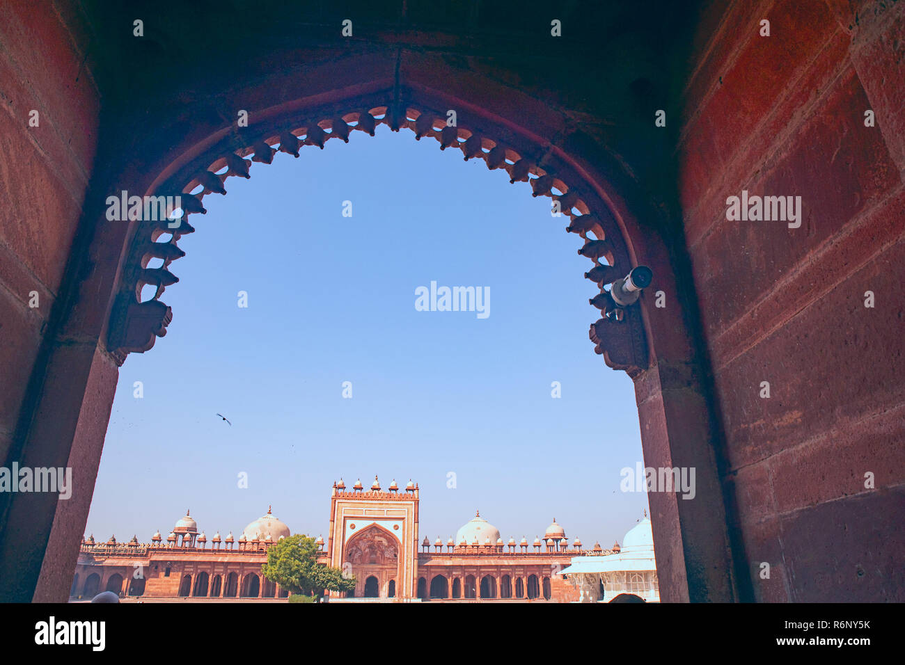 Fateh pur Sikri,view,through ,east gate,of Buland Darwaja,,Agra,U.P.India. Stock Photo