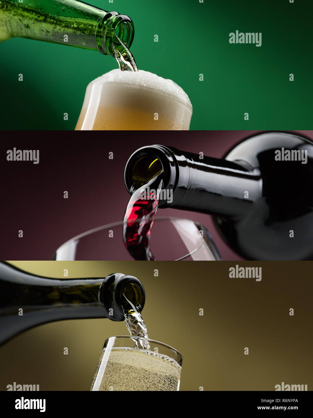 Alcoholic drinks banners set Stock Photo Alamy