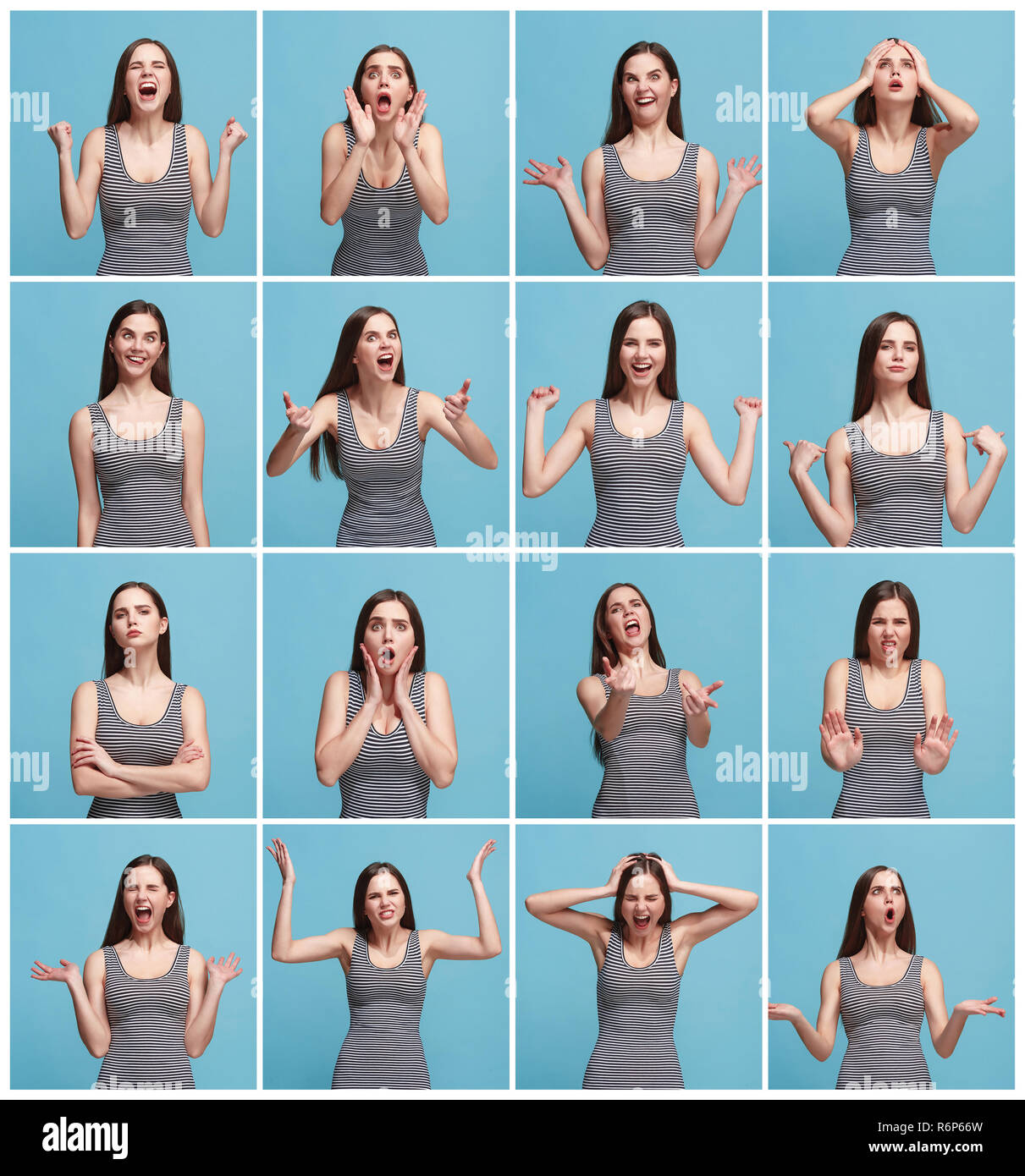Humans Feel The collage of different human facial expressions, emotions and ...