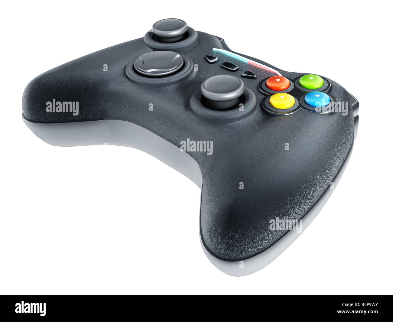 Generic game controller isolated on white background. 3D illustration ...