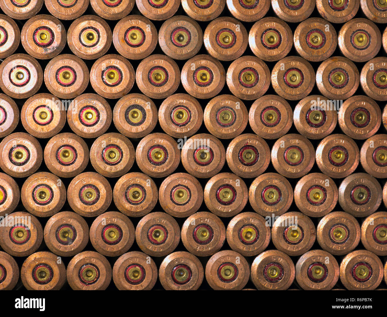 Used bullets texture Stock Photo