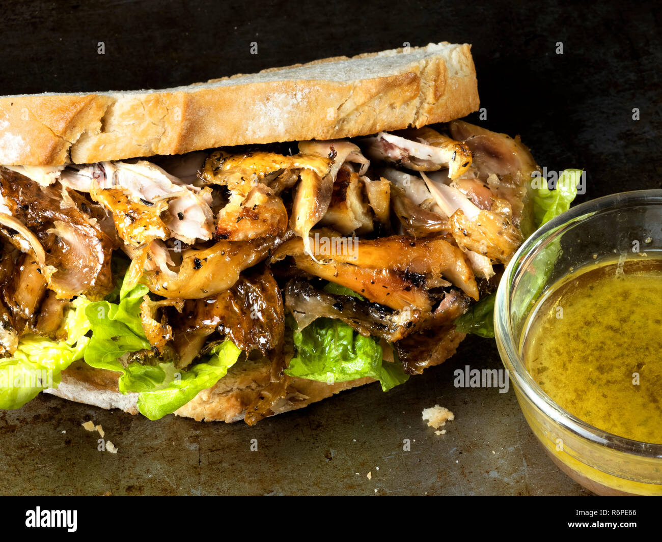 rustic roast chicken sandwich Stock Photo - Alamy