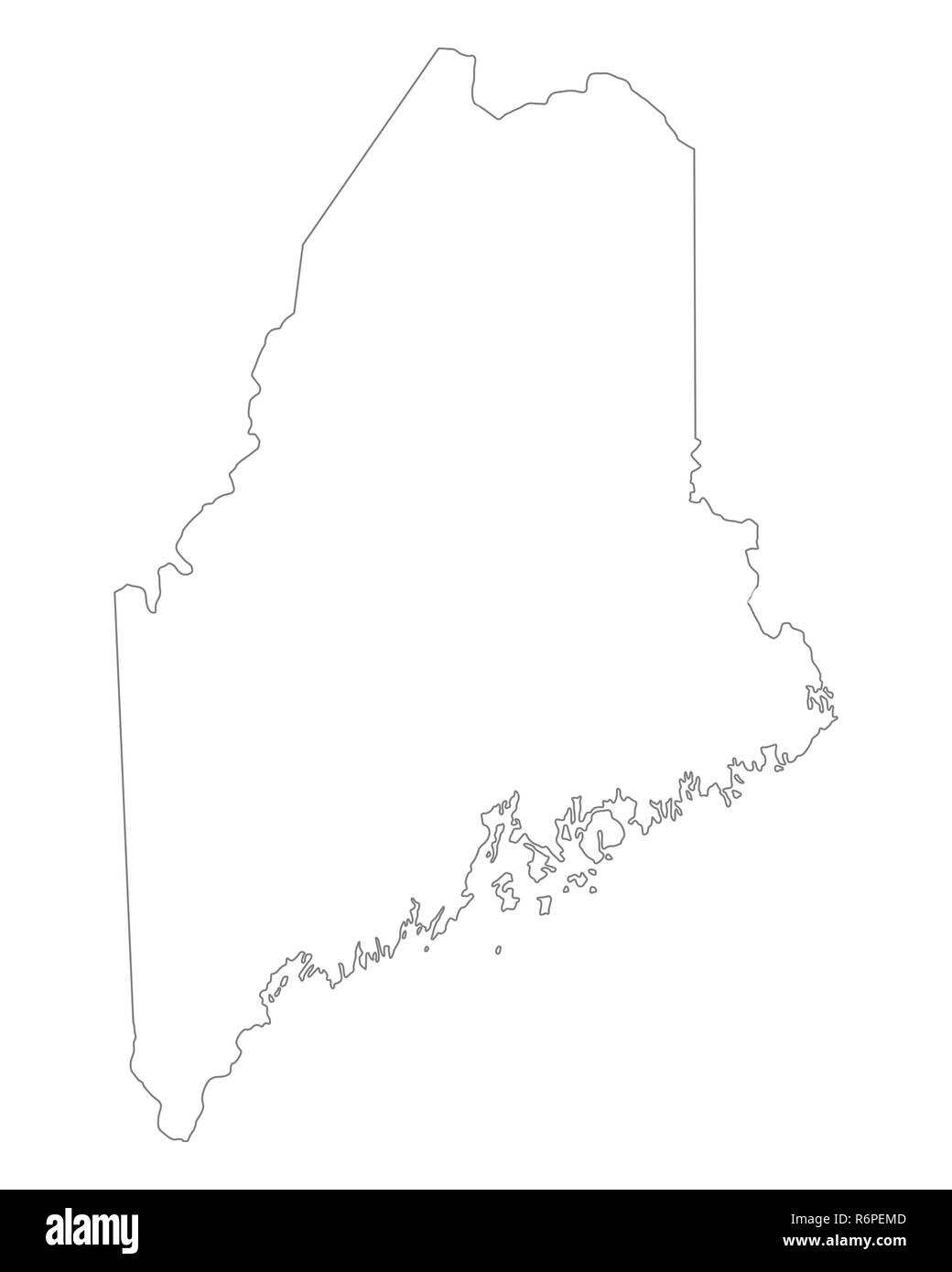 Map Of Maine R6PEMD 