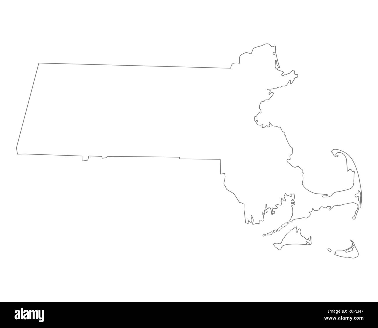 map of massachusetts Stock Photo - Alamy