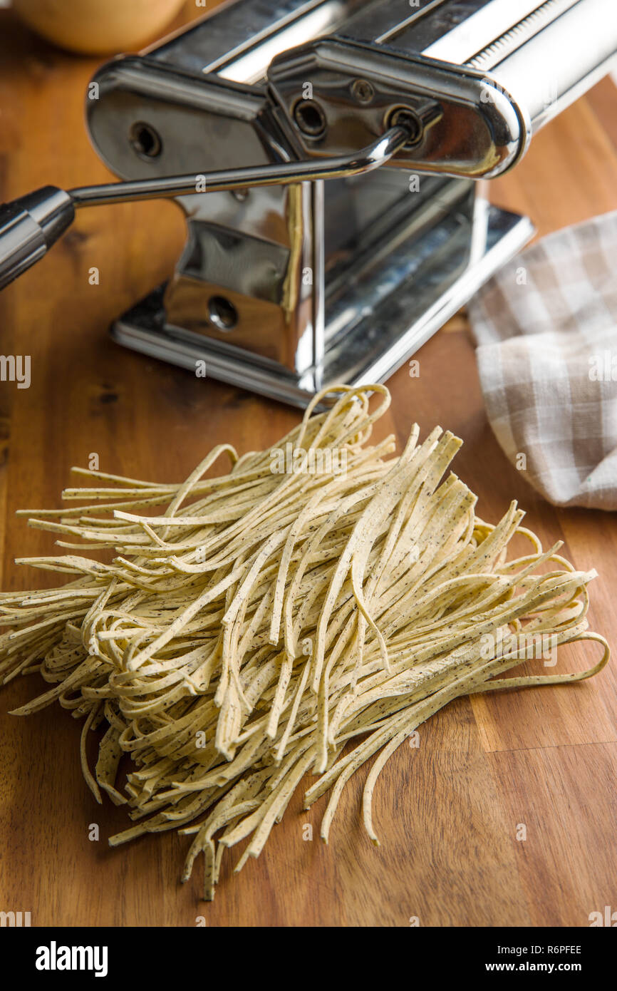Italian pasta tagliolini with truffles Stock Photo Alamy
