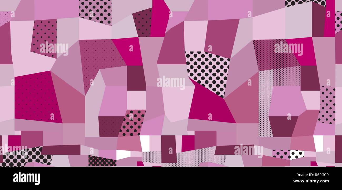 Abstract colored background from dots and geometric shapes Stock Vector