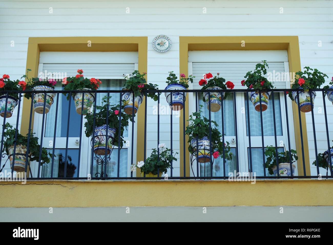 spanish balconies. andalusia,seville Stock Photo
