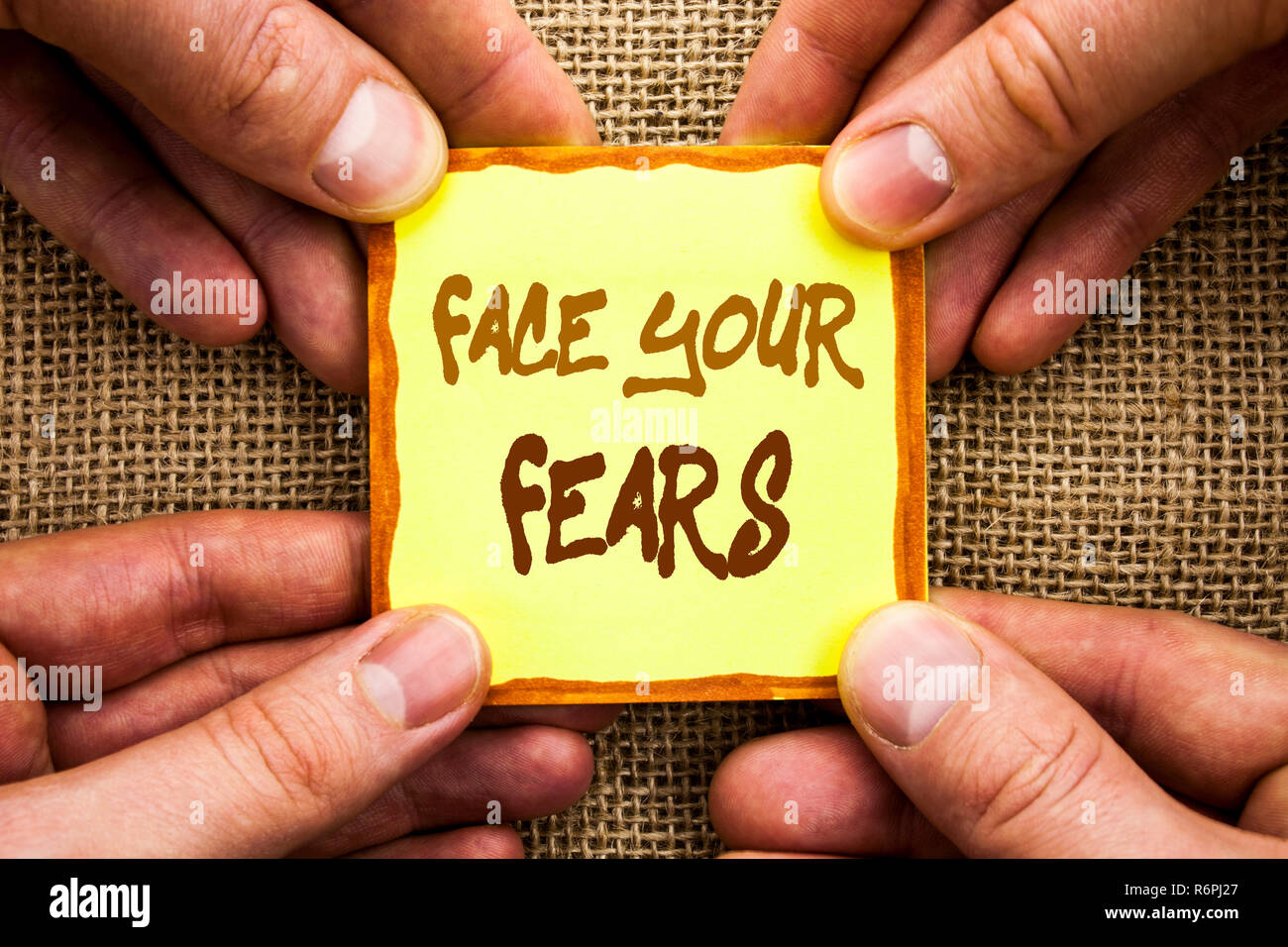 Fear Sticky Note Victory point note hi-res stock photography and images - Alamy