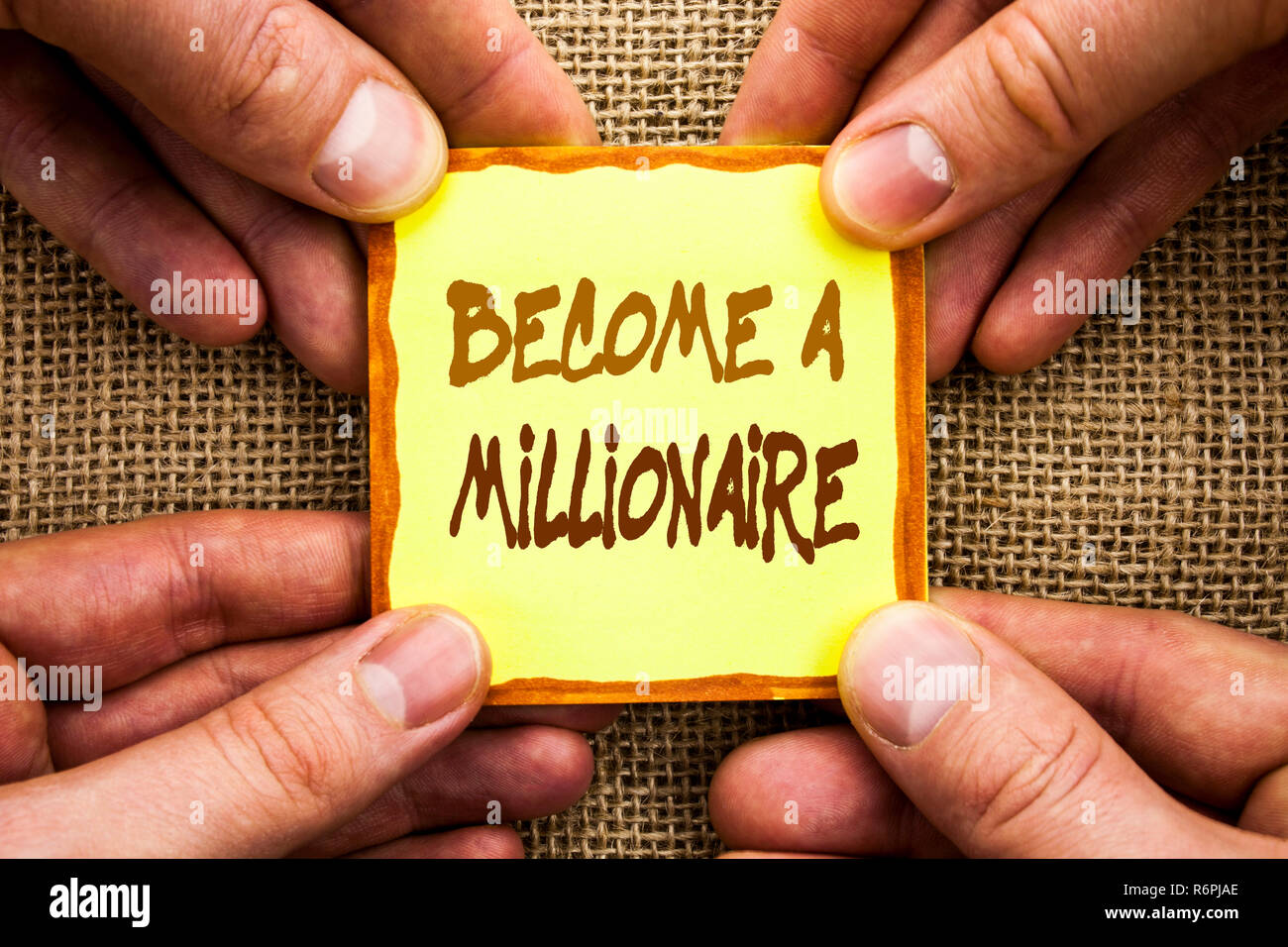 Conceptual hand writing showing Become A Millionaire. Concept