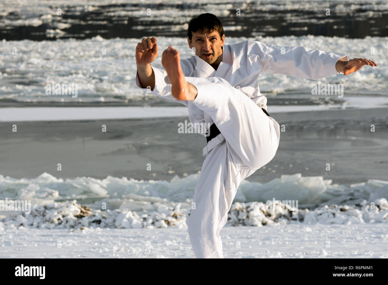 martial arts in snow Stock Photo - Alamy