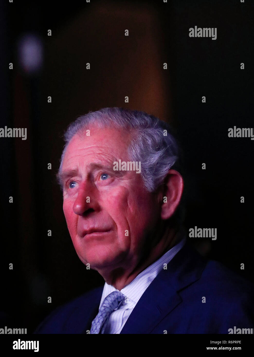 The Prince of Wales, patron of the British Film Institute (BFI), views Victorian era royal footage at the BFI Mediatheque during a visit BFI Southbank, London. Stock Photo
