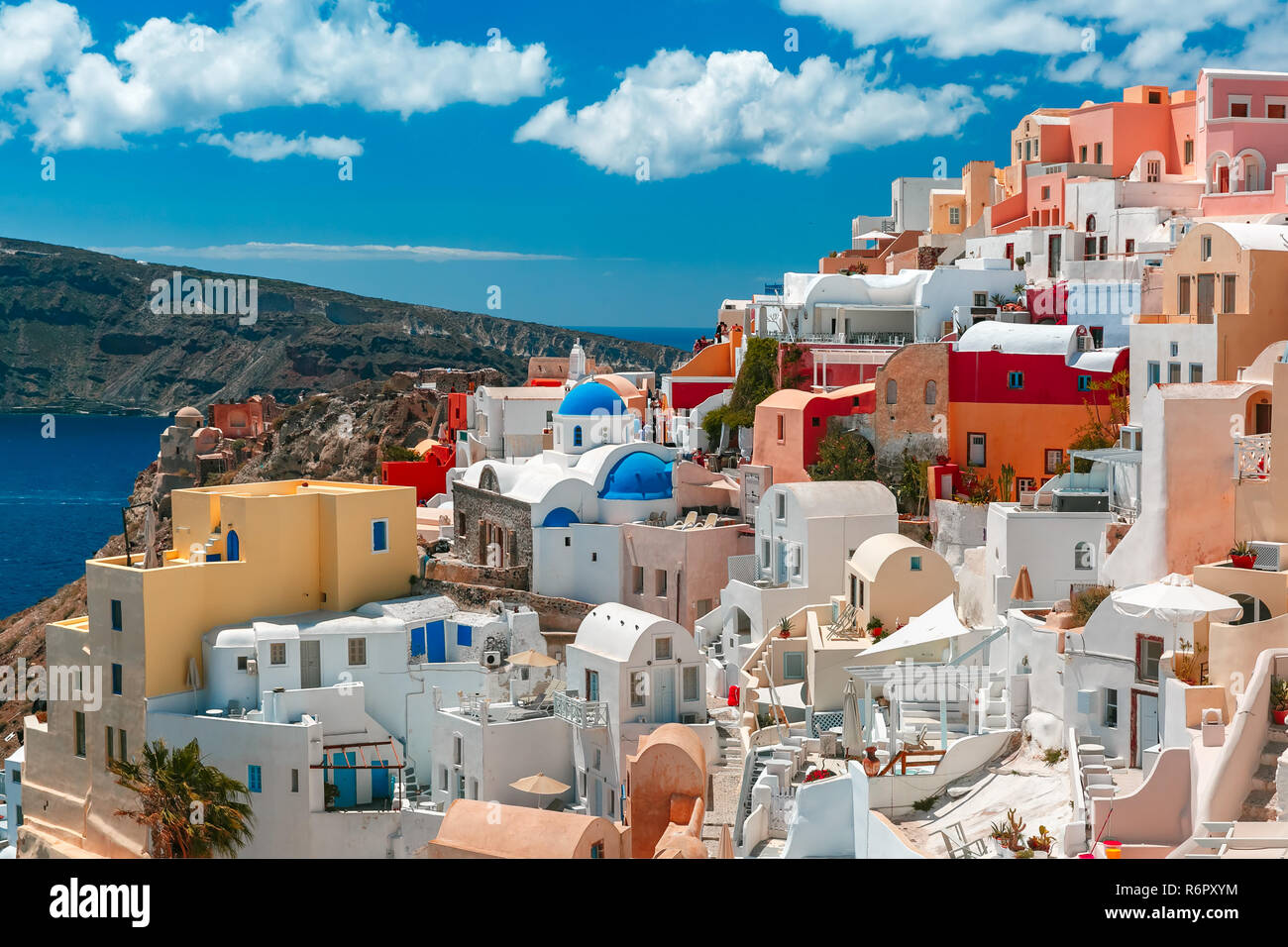 Picturesque view of Oia, Santorini, Greece Stock Photo